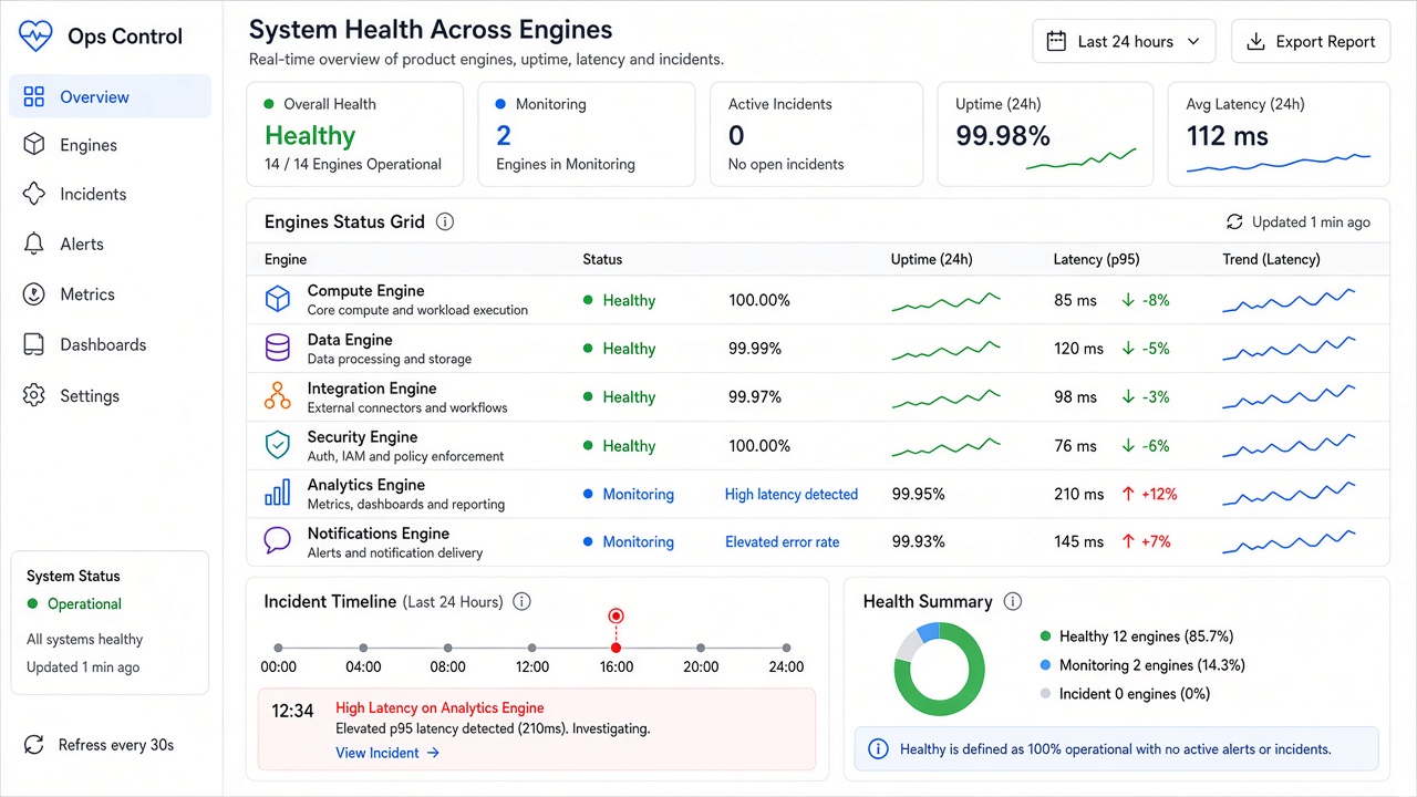BIGOS unified analytics dashboard